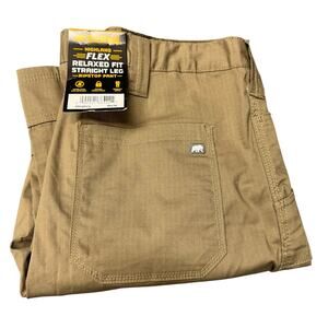 Berne Ripstop Pants Highland Flex Relaxed Fit Straight Leg Brown Mens 40x34 NEW